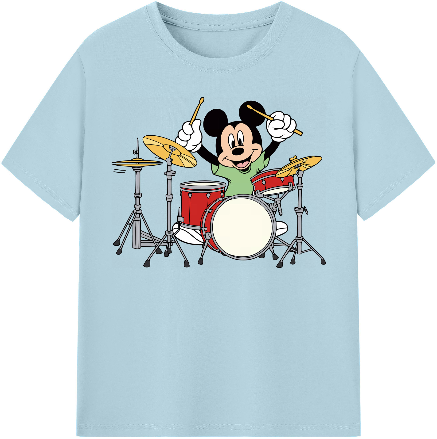 （画像用） ミッキーマウス Mickey Mouse 綿100％半袖Tシャツ（フロントプリント）